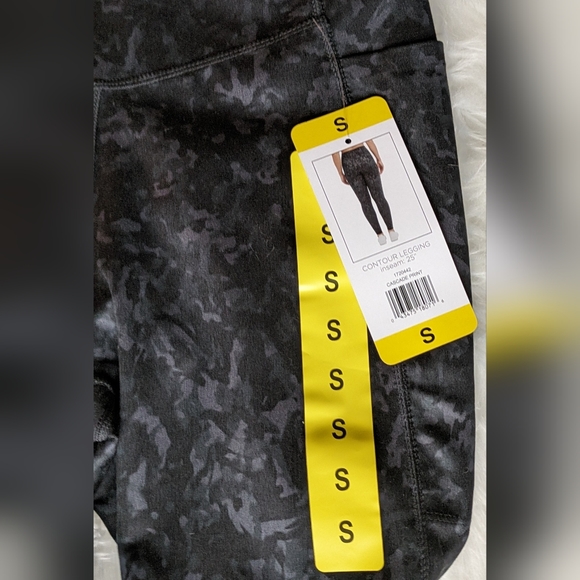 NWT Danskin black/grey brushed athletic full length polyester/spandex soft leggi - Picture 6 of 9